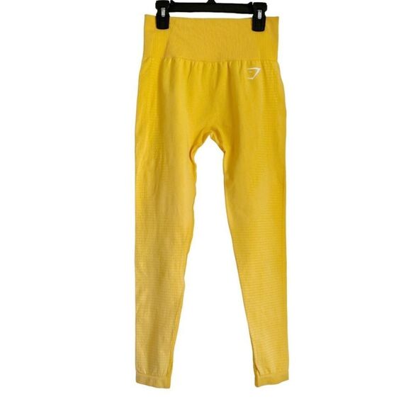 Gymshark Vital Seamless 2.0 Leggings in Yellow Marl - Picture 7 of 12